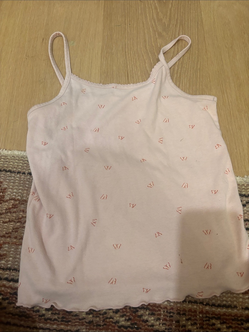 art class Light Pink Butterfly Print Camisole